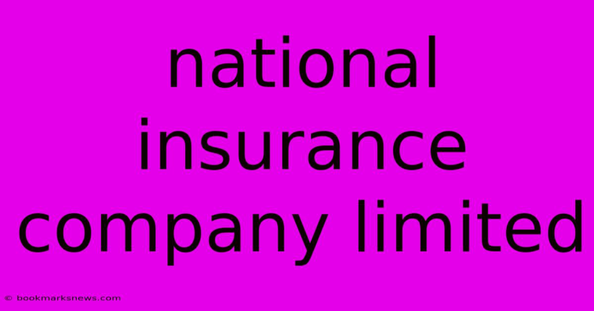 National Insurance Company Limited