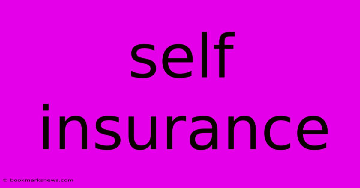 Self Insurance